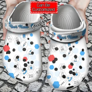 personalized medicine line hexagons collection crocs clog 7mhlf