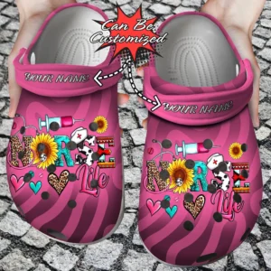 personalized nurse life crocs clog 3tr7b