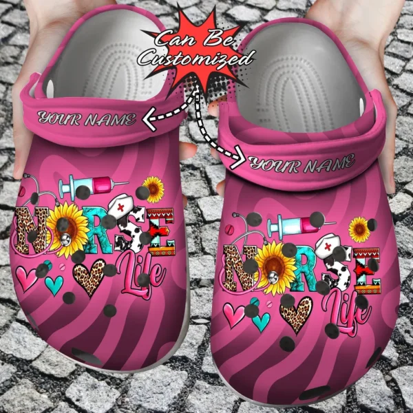 personalized nurse life crocs clog 3tr7b