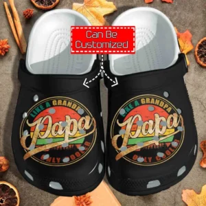 personalized papa like a grandpa only cooler gift for father crocs clog oq9w4