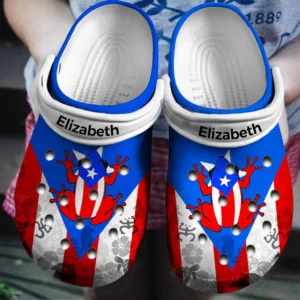 personalized puerto rico flag with symbols coqui crocs classic clogs srhhl