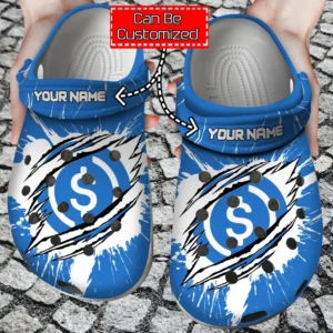 personalized usdc coin ripped through crocs clog nmiuu
