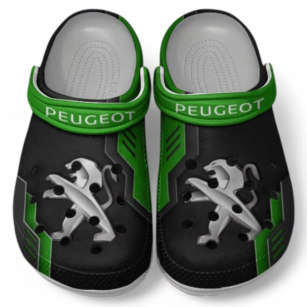Peugeot Crocs Clogs Männer Frauen, Geschenk für Peugeot Fan CAR185031525280 - Grün
