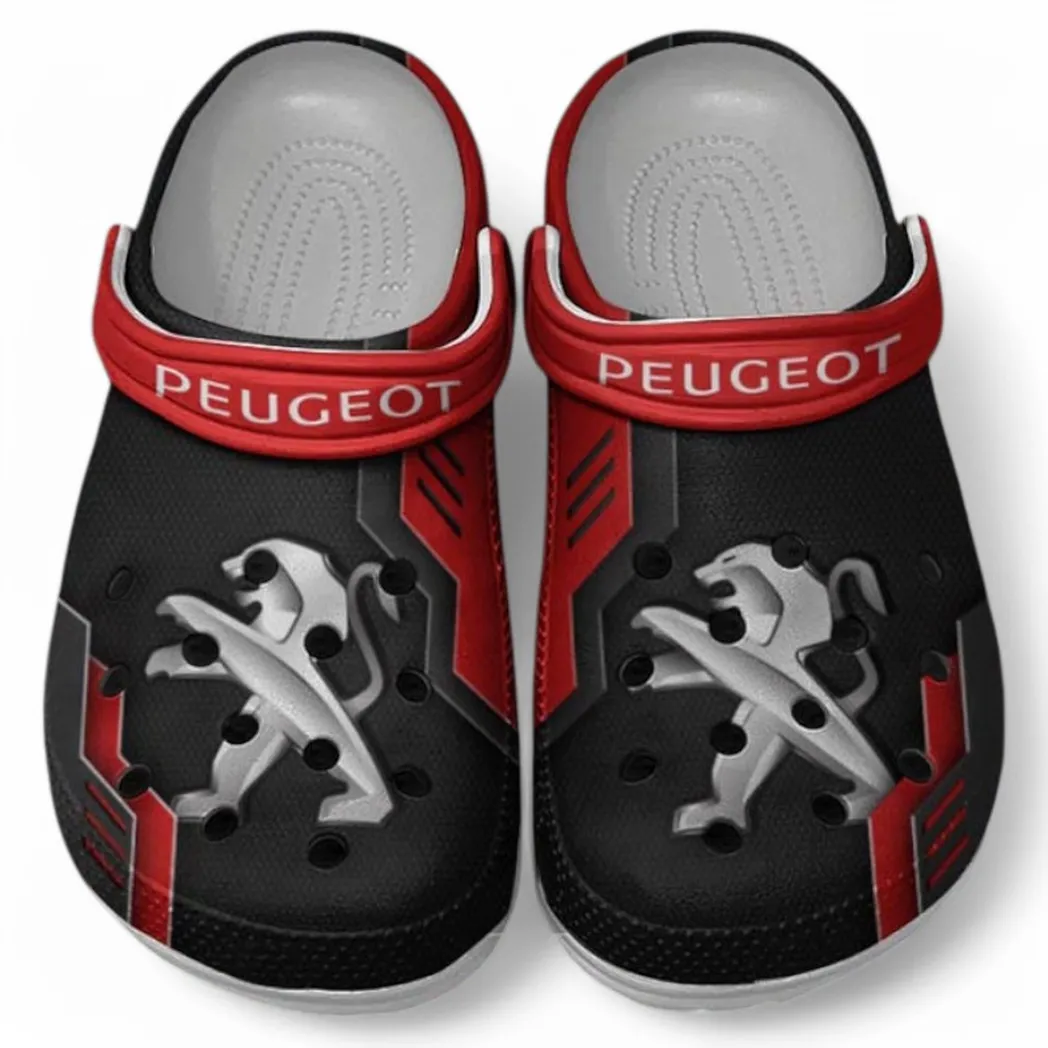 Peugeot Crocs Clogs Männer Frauen, Geschenk für Peugeot Fan CAR185031525280 - Rot