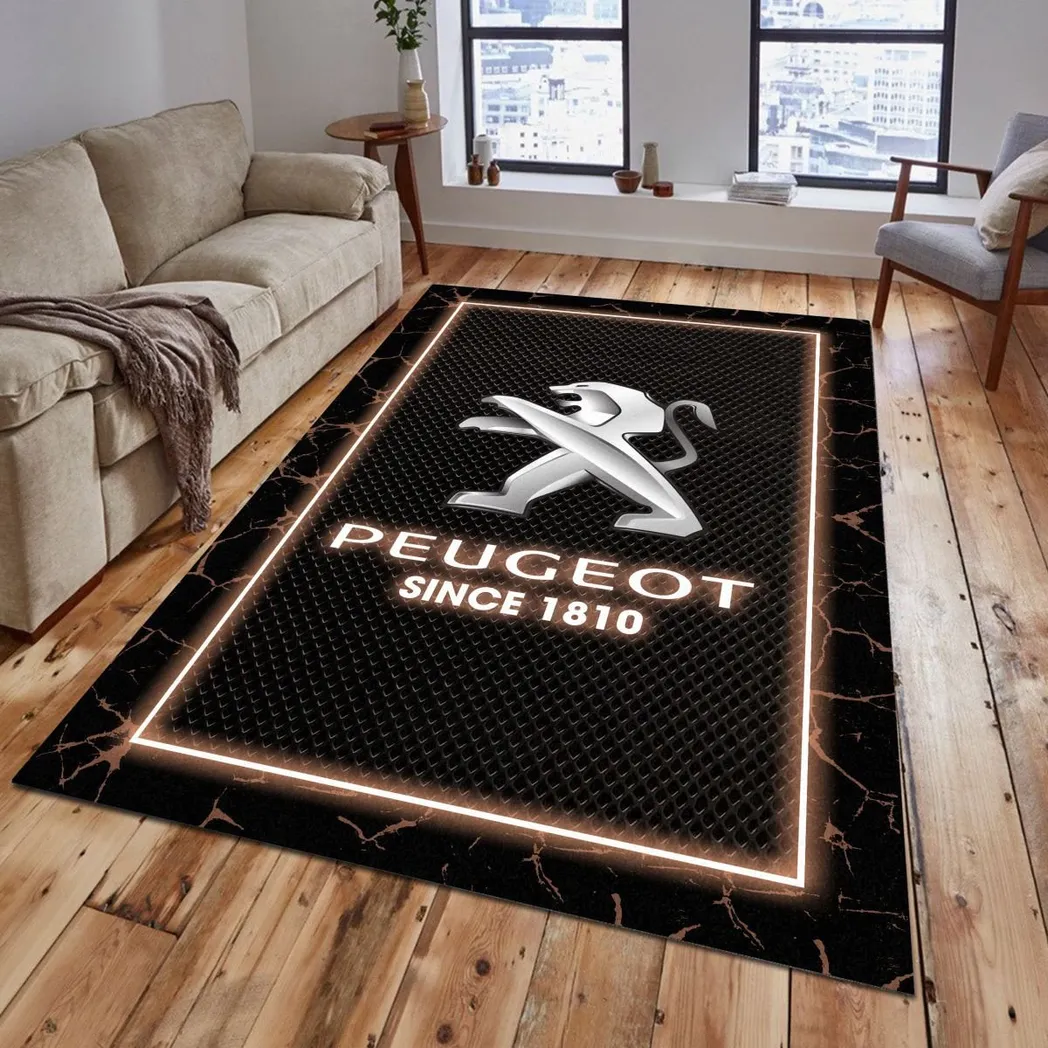peugeot rug gift for peugeot lovers gift for him husband boyfriend car5202192564 brown vbbfo