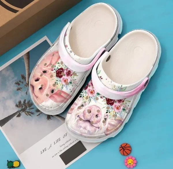 pig floral crocs classic clogs 3aieu