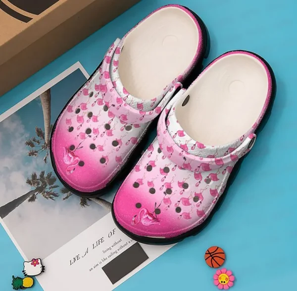 pink flamingo crocband crocs clogs thmyz