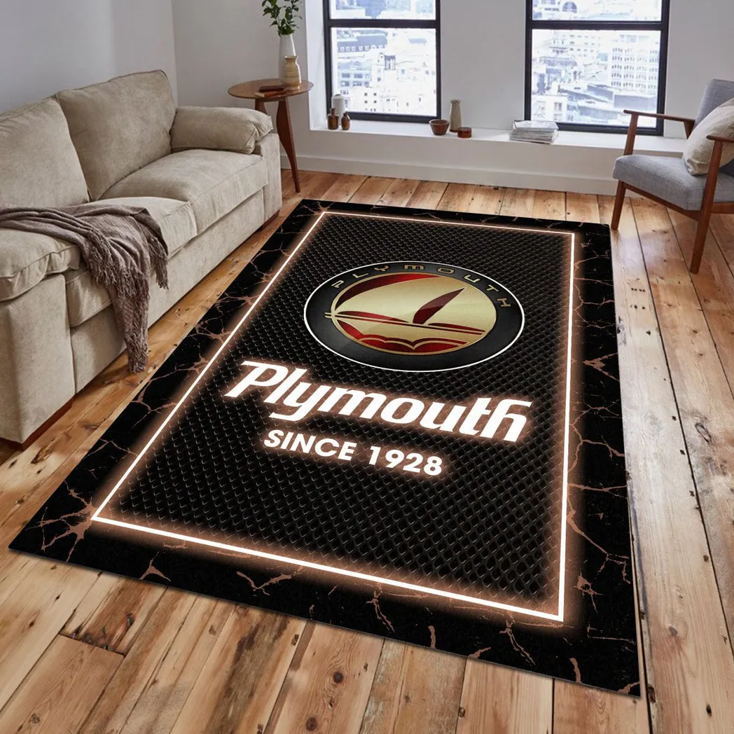 plymouth rug gift for plymouth lovers gift for him husband boyfriend car5202192565 brown