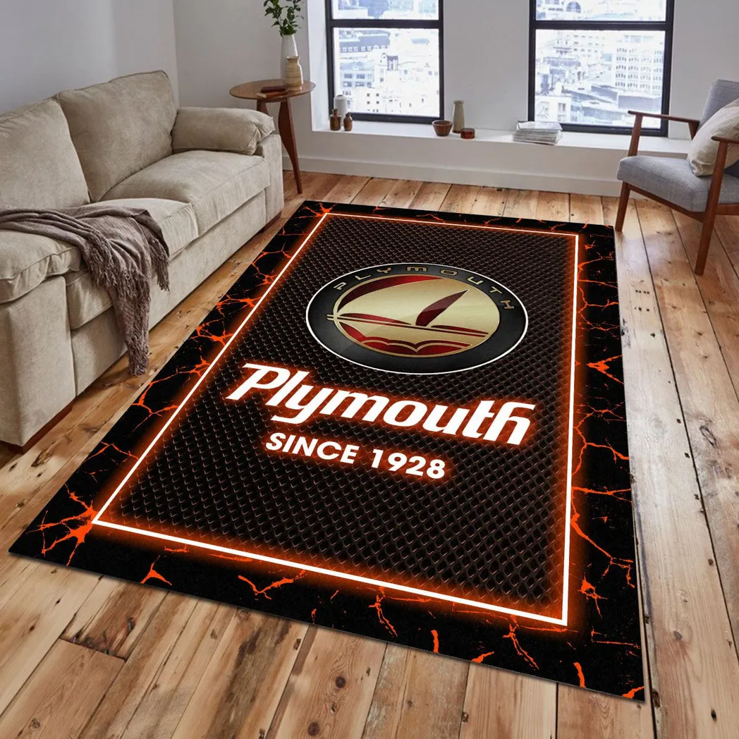 plymouth rug gift for plymouth lovers gift for him husband boyfriend car5202192565 orange wufw6