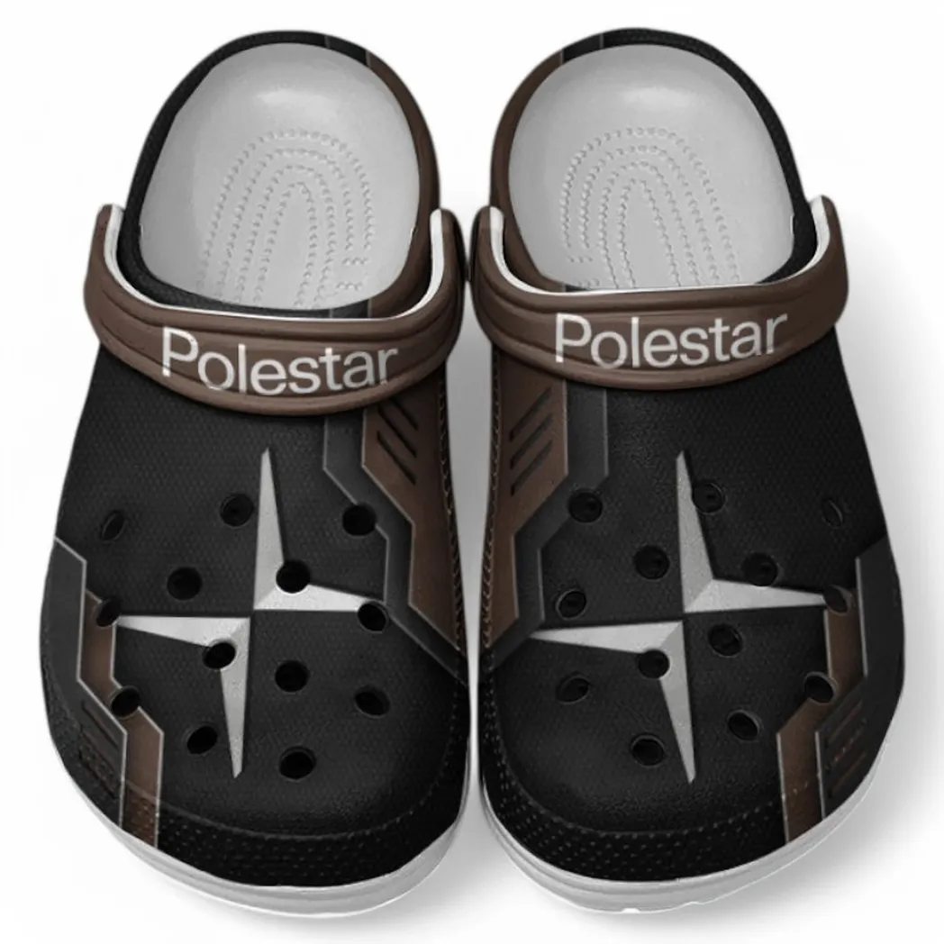 Polestar Crocs Clogs Männer Frauen, Geschenk für Polestar Fan CAR185031525291 - Braun
