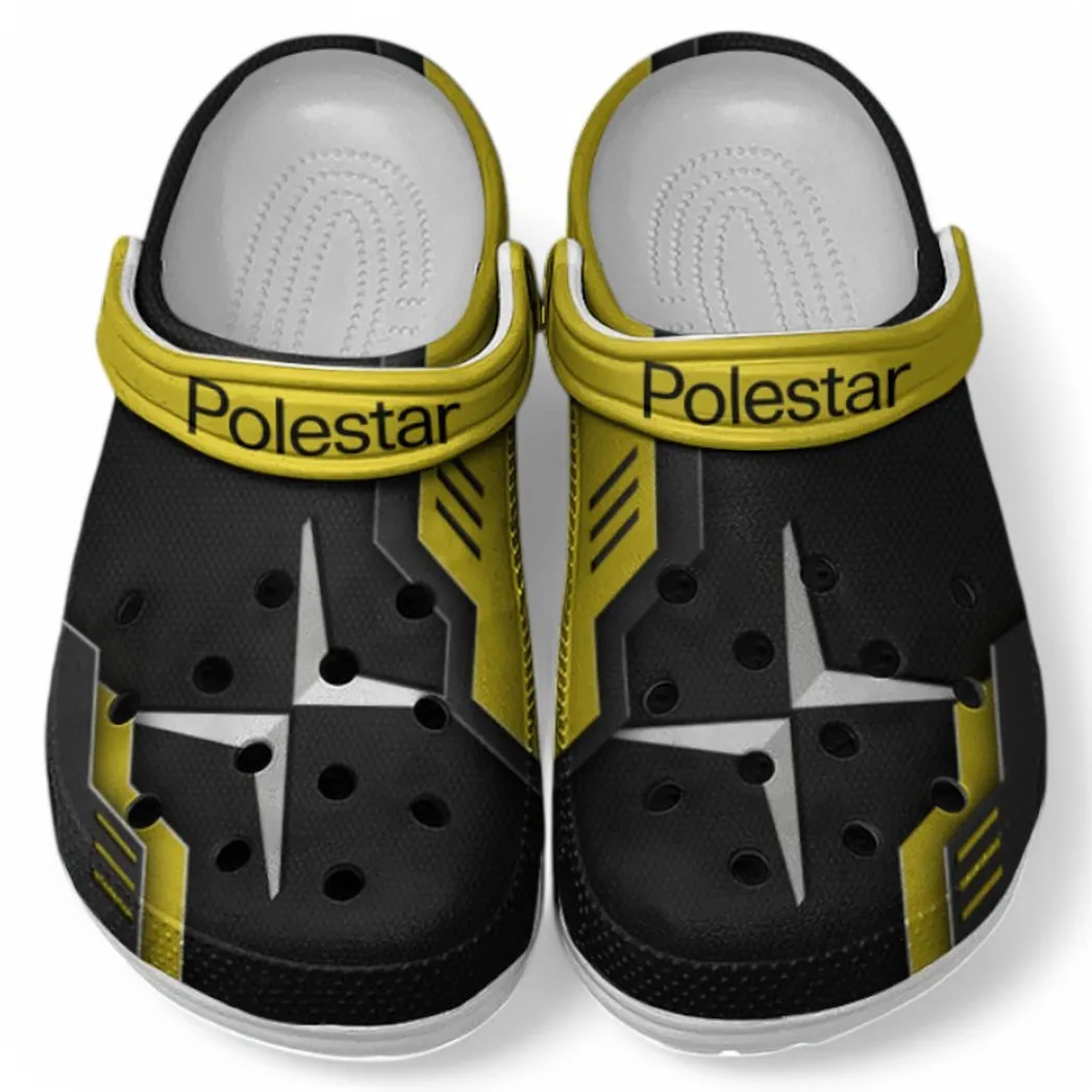 Polestar Crocs Clogs Männer Frauen, Geschenk für Polestar Fan CAR185031525291 - Gelb