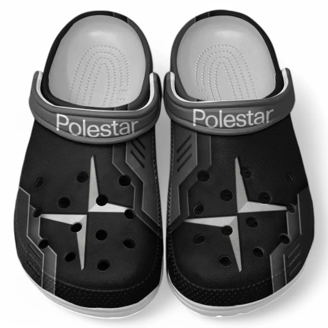 Polestar Crocs Clogs Männer Frauen, Geschenk für Polestar Fan CAR185031525291 - Grau
