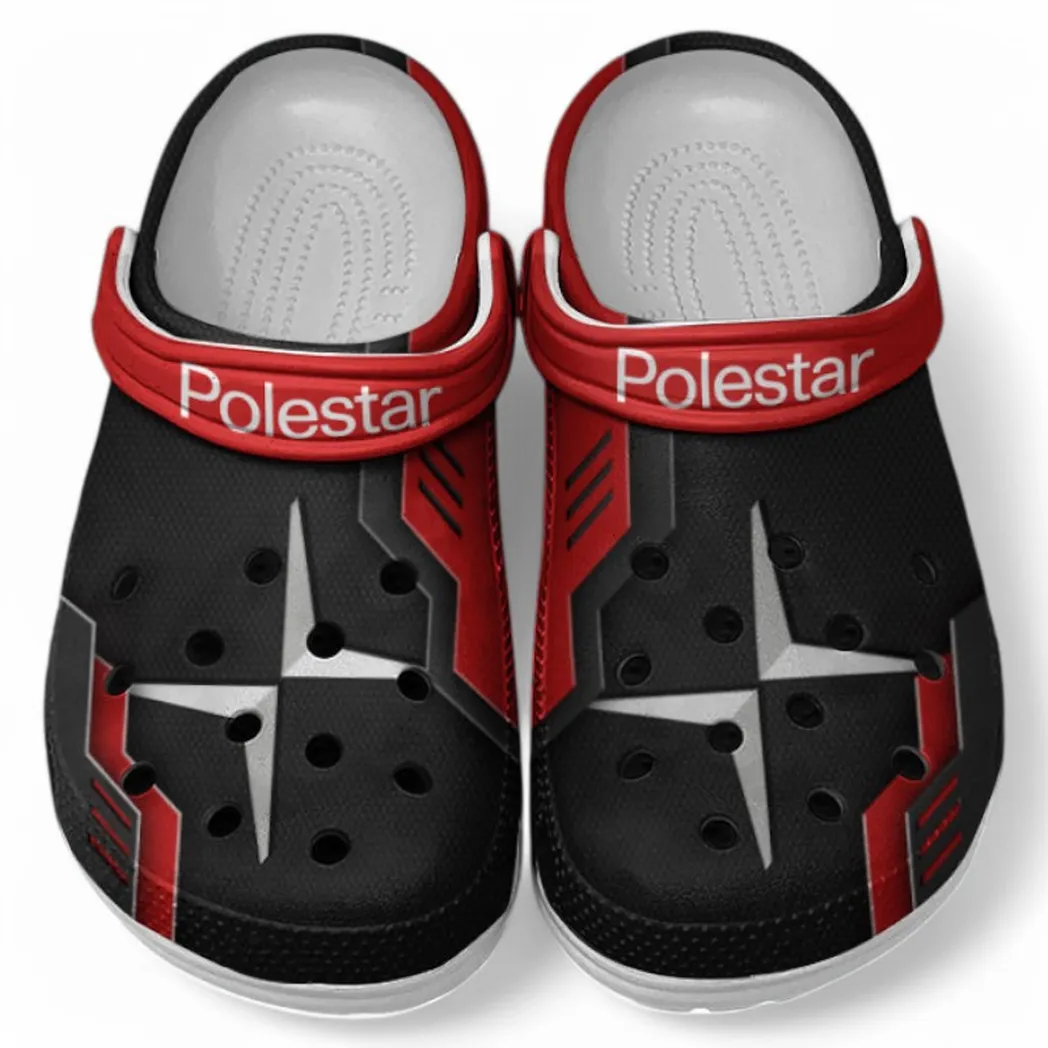 Polestar Crocs Clogs Männer Frauen, Geschenk für Polestar Fan CAR185031525291 - Rot