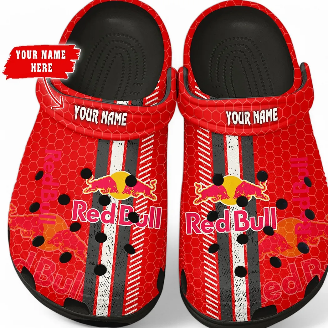 red bull crocs shoes gift for red bull lovers birthday gift for husband boyfriend car82022025646 black g77va