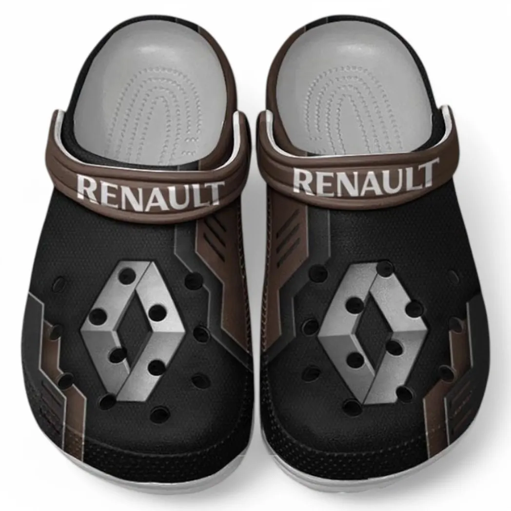 Renault Crocs Clogs Männer Frauen, Geschenk für Renault Fan CAR185031525253 - Braun
