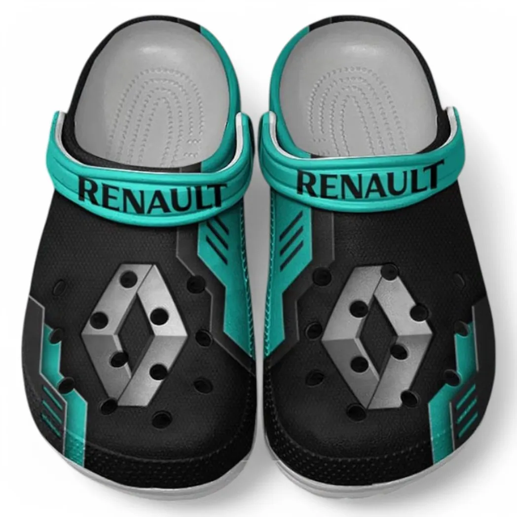 Renault Crocs Clogs Männer Frauen, Geschenk für Renault Fan CAR185031525253 - Cyan