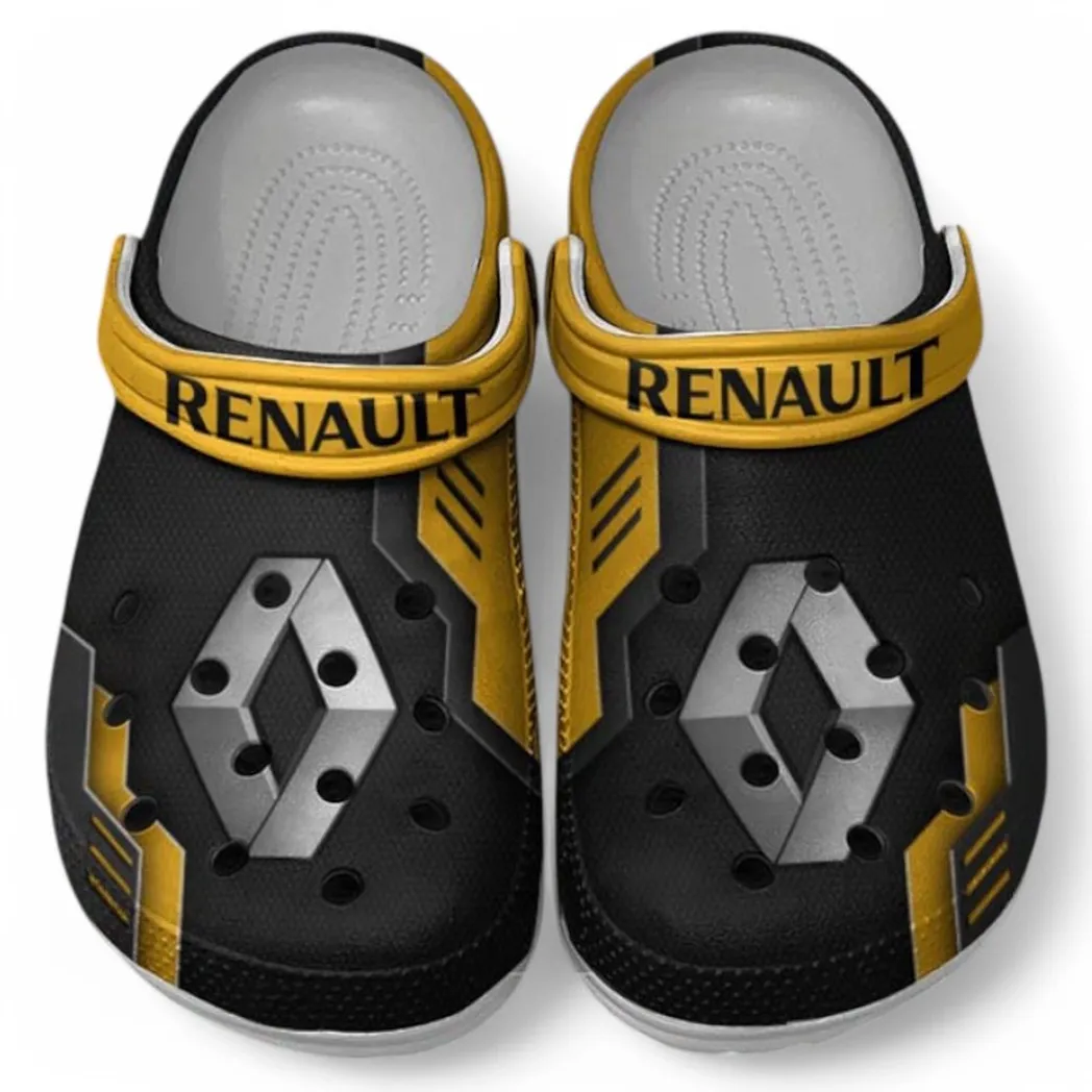 Renault Crocs Clogs Männer Frauen, Geschenk für Renault Fan CAR185031525253 - Gelb