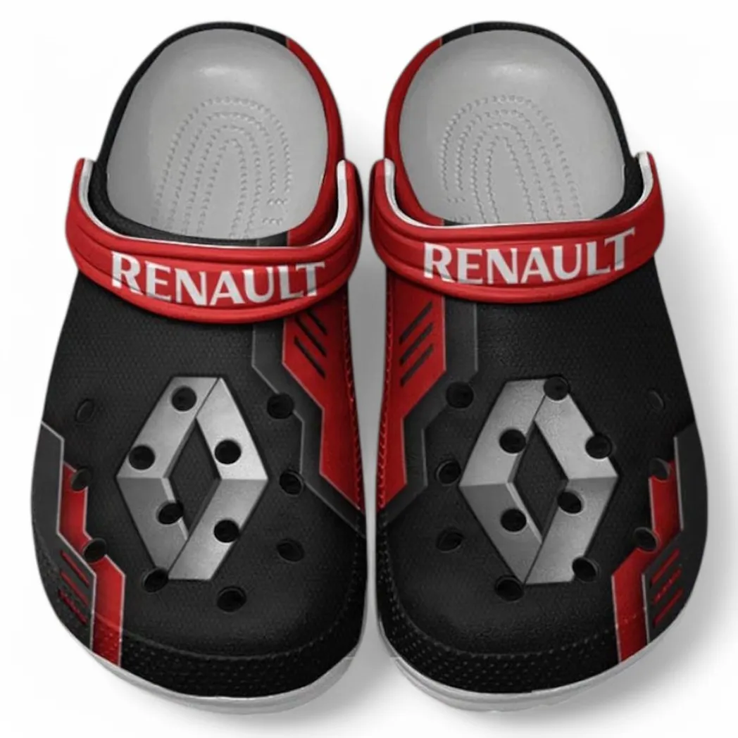 Renault Crocs Clogs Männer Frauen, Geschenk für Renault Fan CAR185031525253 - Rot