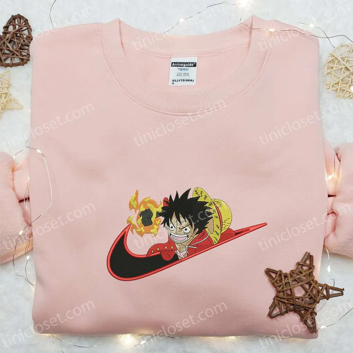 ruffy red hawk x swoosh besticken sweatshirt one piece anime hoodie besticken beste geschenkideen fr alle gelegenheiten
