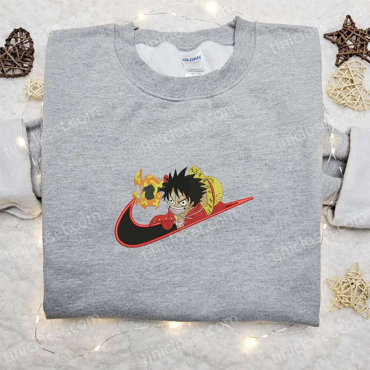 ruffy red hawk x swoosh besticken sweatshirt one piece anime hoodie besticken beste geschenkideen fr alle gelegenheiten