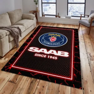 Saab Automobile Teppich, Geschenk für Saab Automobile Fan CAR5202192572 - Rot