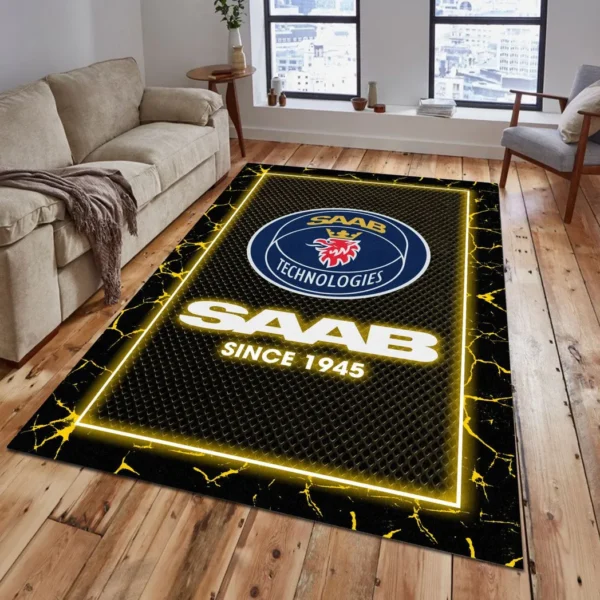 saab automobile rug gift for saab automobile lovers gift for him husband boyfriend car5202192572 yellow hcaoi