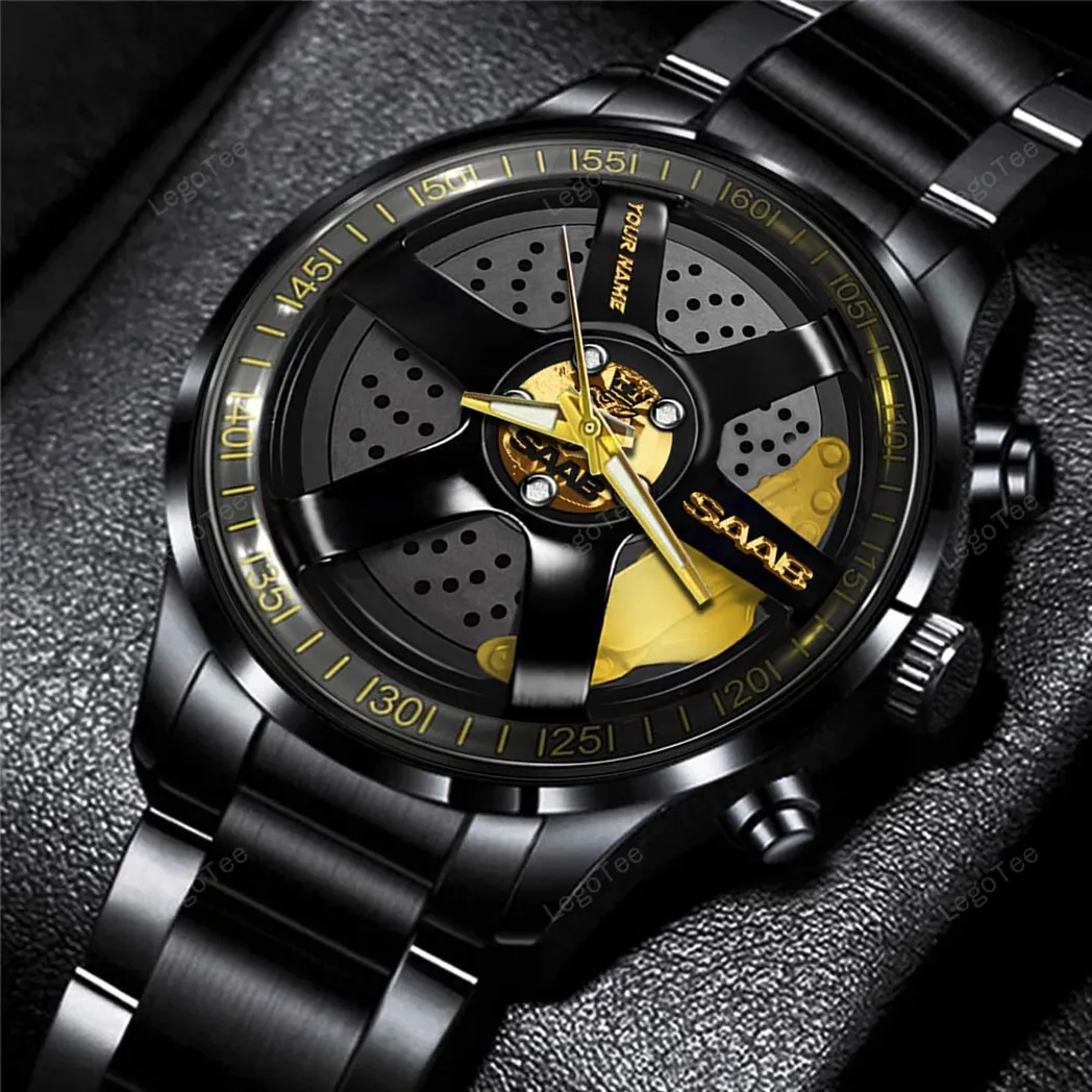 saab uhren edelstahl uhr fr saab fans geschenk fr papa car32803270250051