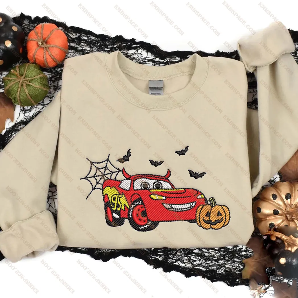 sally lightning mcqueen cars cartoon halloween besticken sweatshirt im modischen stil gh8n7