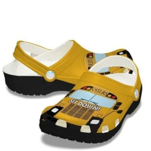 school bus sit down 4 personalized gift for lover rubber crocs clog or7ev