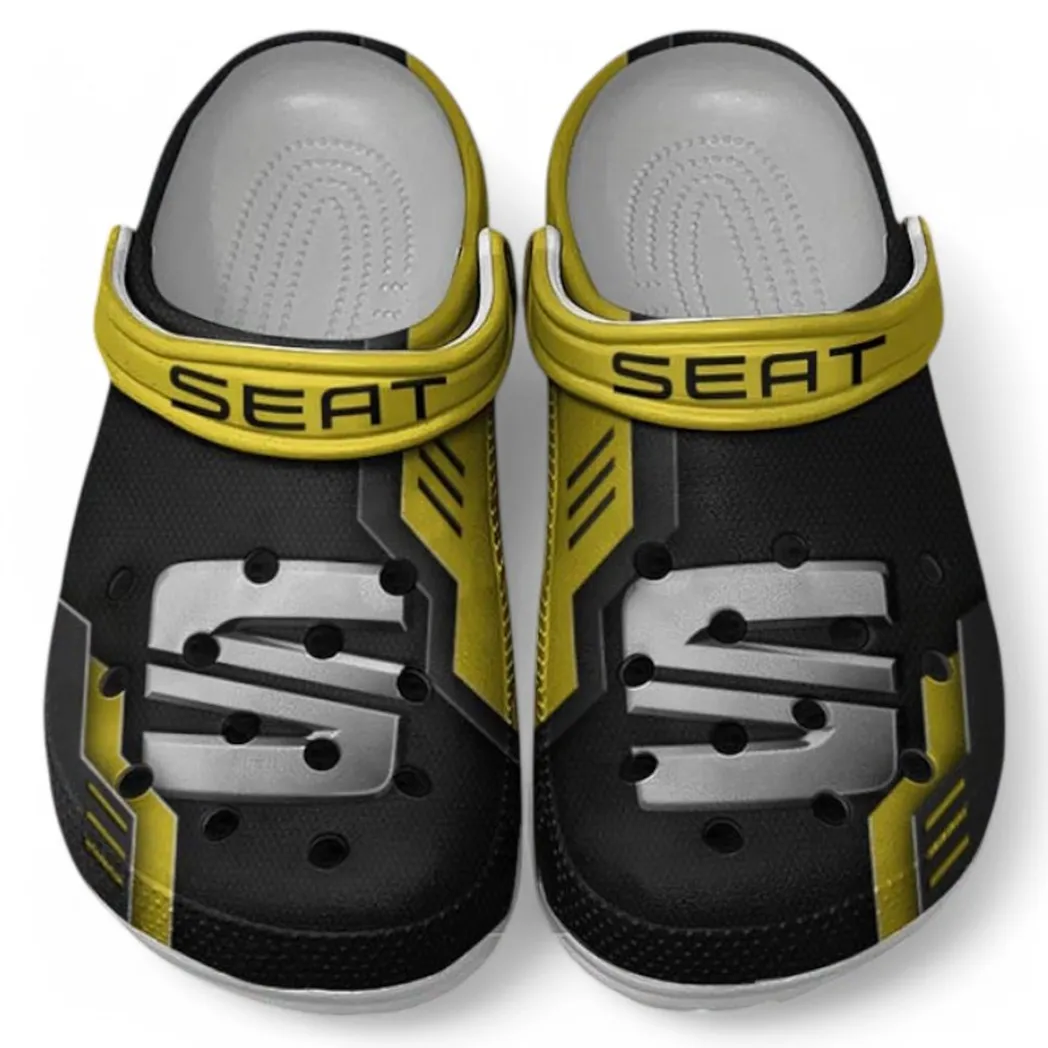 Seat Crocs Clogs Männer Frauen, Geschenk für Seat Fan CAR185031525278 - Gelb