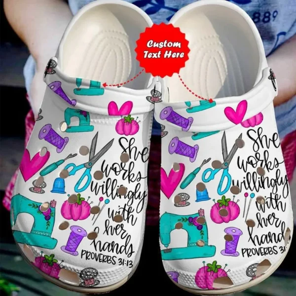 sewing works willingly crocs clog sruez