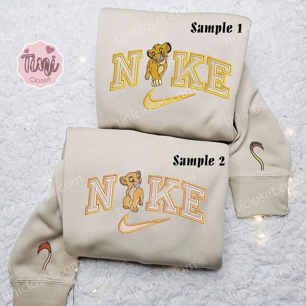 simba und nala der knig der lwen disney x nike tshirts besticken besticken sweatshirt modestil fr paare sna1y