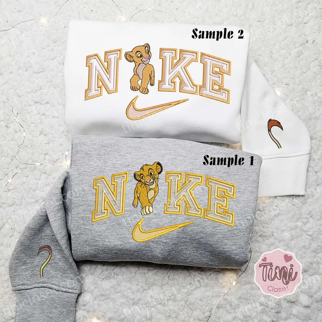 simba und nala der knig der lwen disney x nike tshirts besticken besticken sweatshirt modestil fr paare wu1jm