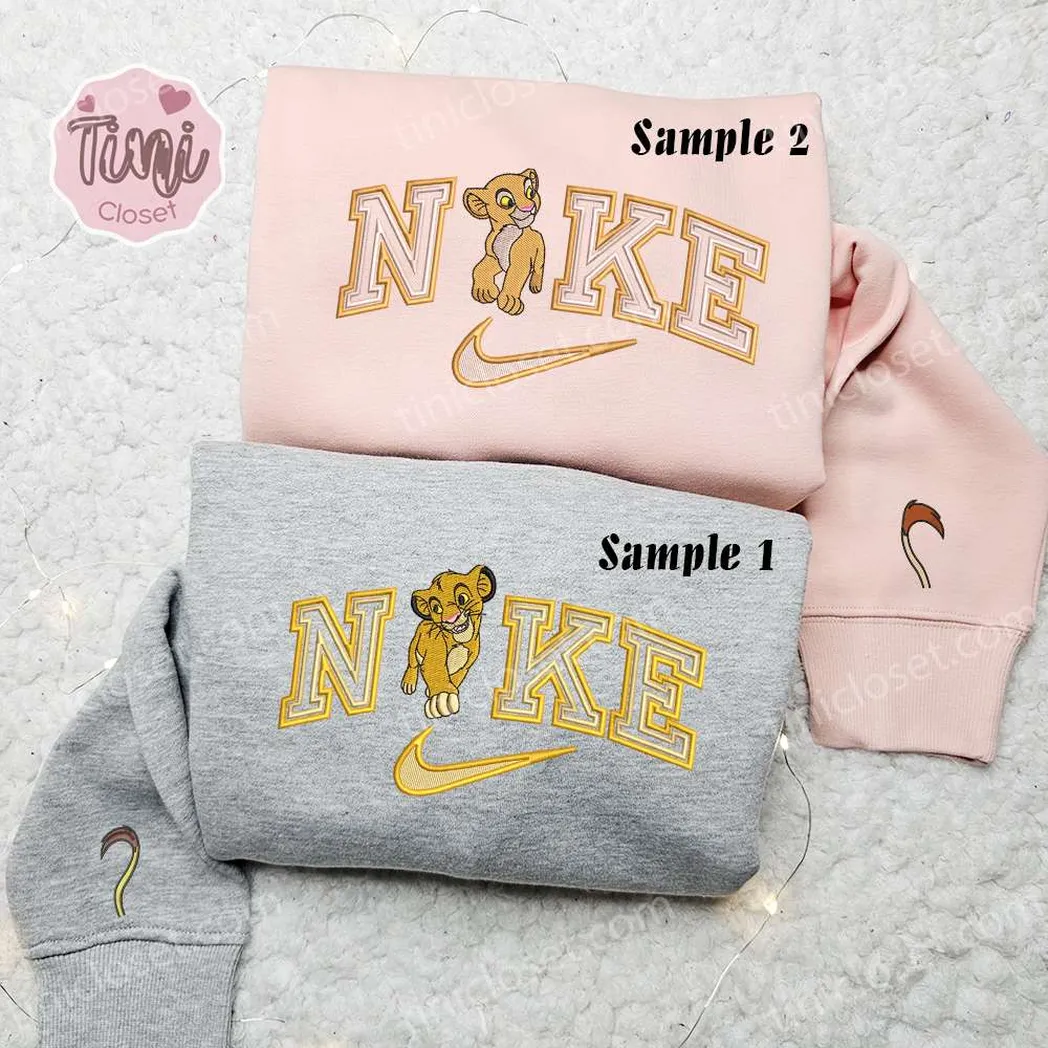 simba und nala der knig der lwen disney x nike tshirts besticken besticken sweatshirt modestil fr paare ycpjg