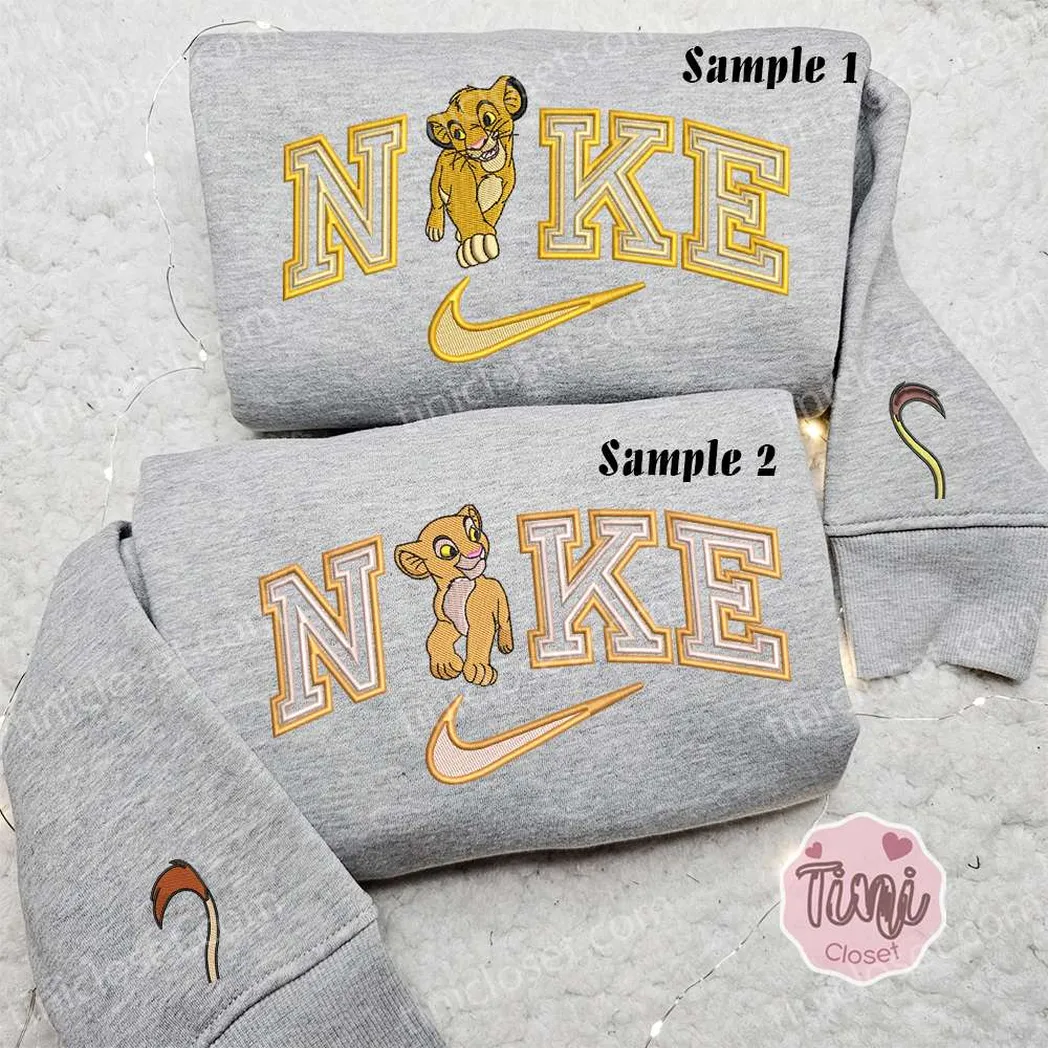 simba und nala der knig der lwen disney x nike tshirts besticken besticken sweatshirt modestil fr paare ypvu4