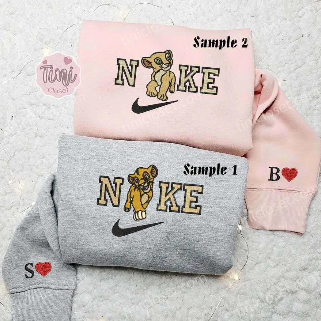 simba und nala disney der knig der lwen x nike tshirts besticken besticken sweatshirt modestil fr paare i6cvm