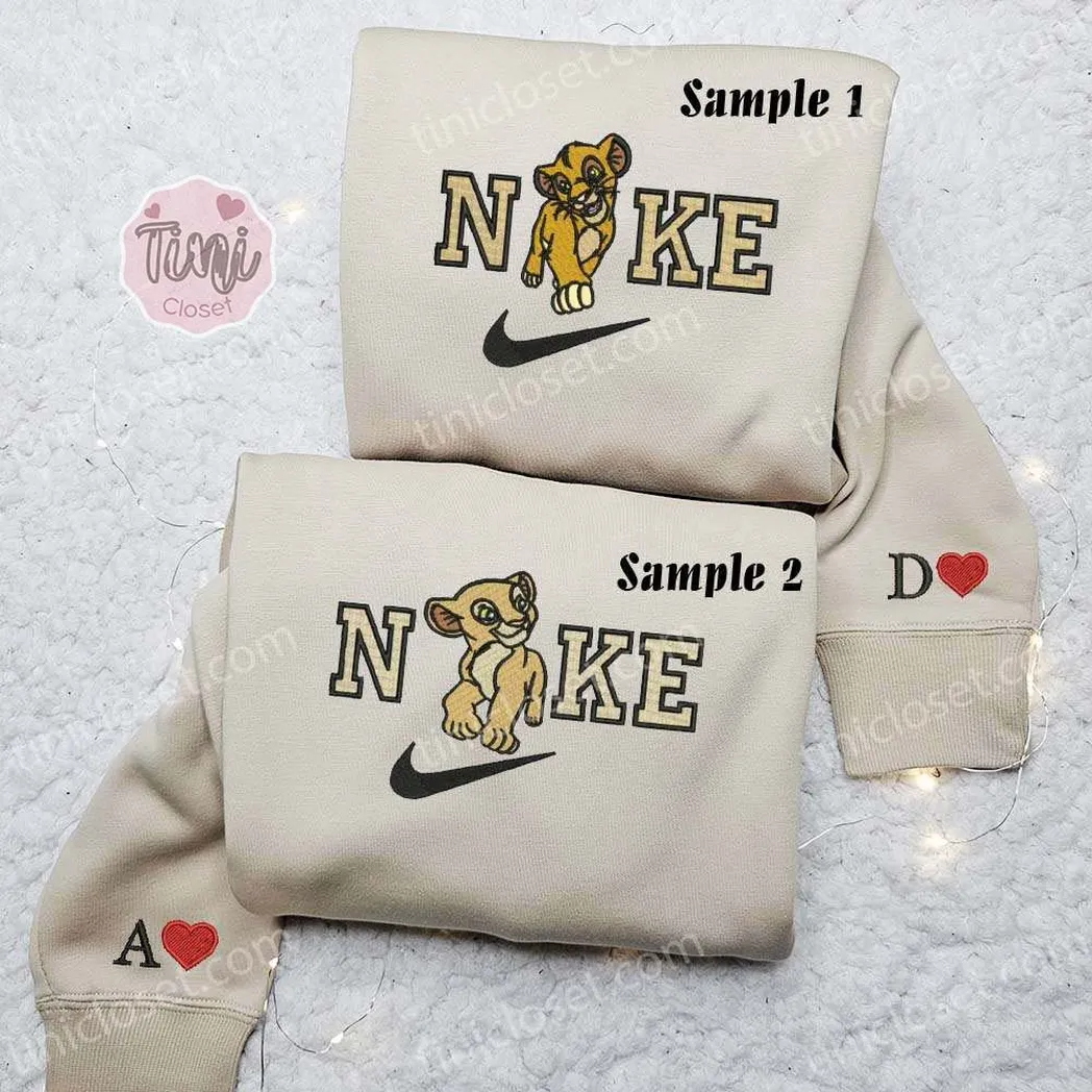 simba und nala disney der knig der lwen x nike tshirts besticken besticken sweatshirt modestil fr paare