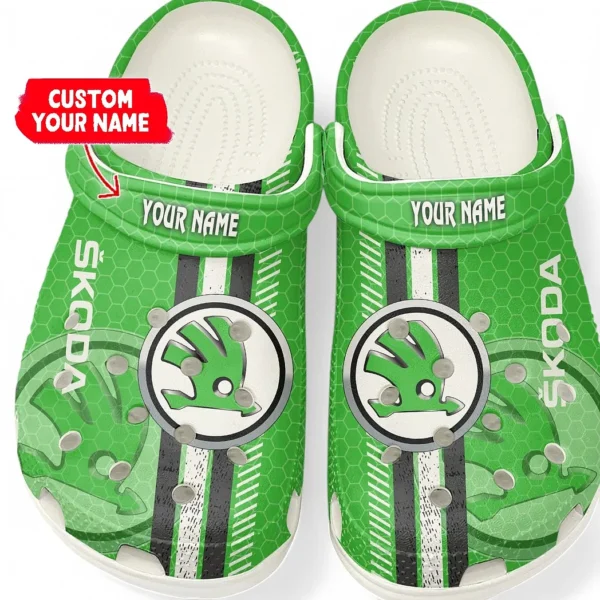 skoda auto crocs shoes gift for skoda auto lovers birthday gift for husband boyfriend car82022025652 white n0lss