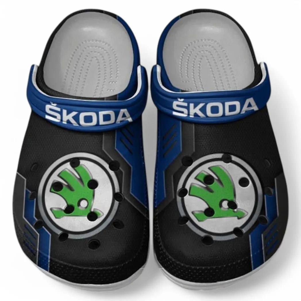 Skoda Crocs Clogs Männer Frauen, Geschenk für Skoda Fan CAR185031525252 - Blau