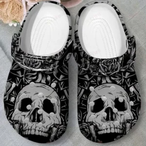 skull and rose crocs personalized crocs classic clogs xfurc