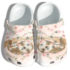 sloth mom flower cute crocs jzqdp