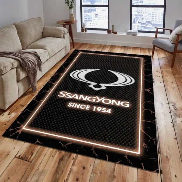 ssangyong motor rug gift for ssangyong motor lovers gift for him husband boyfriend car5202192575 brown 8j9ao