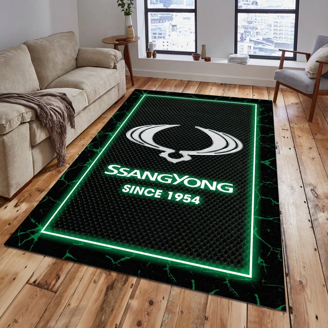 ssangyong motor rug gift for ssangyong motor lovers gift for him husband boyfriend car5202192575 green c41rg