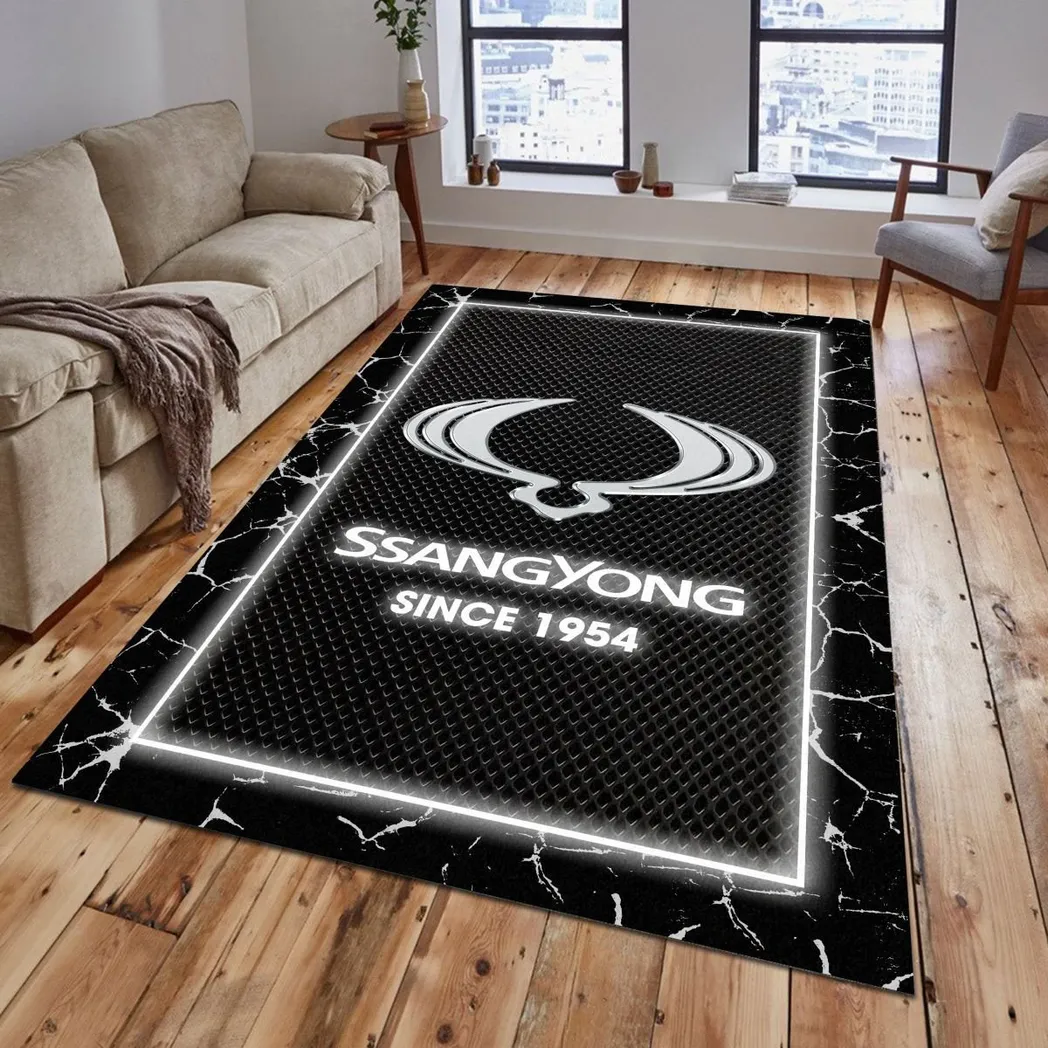 ssangyong motor rug gift for ssangyong motor lovers gift for him husband boyfriend car5202192575 grey tqn2p