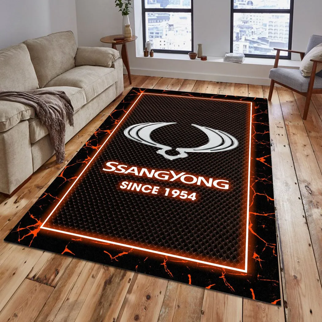 ssangyong motor rug gift for ssangyong motor lovers gift for him husband boyfriend car5202192575 orange wgwvh
