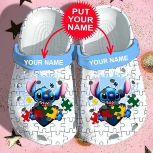 stitch autism comfortable for mens and womens classic water crocs clog om9jd