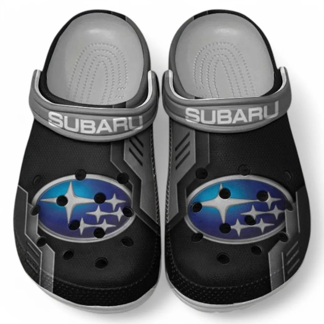 Subaru Crocs Clogs Männer Frauen, Geschenk für Subaru Fan CAR185031525277 - Grau