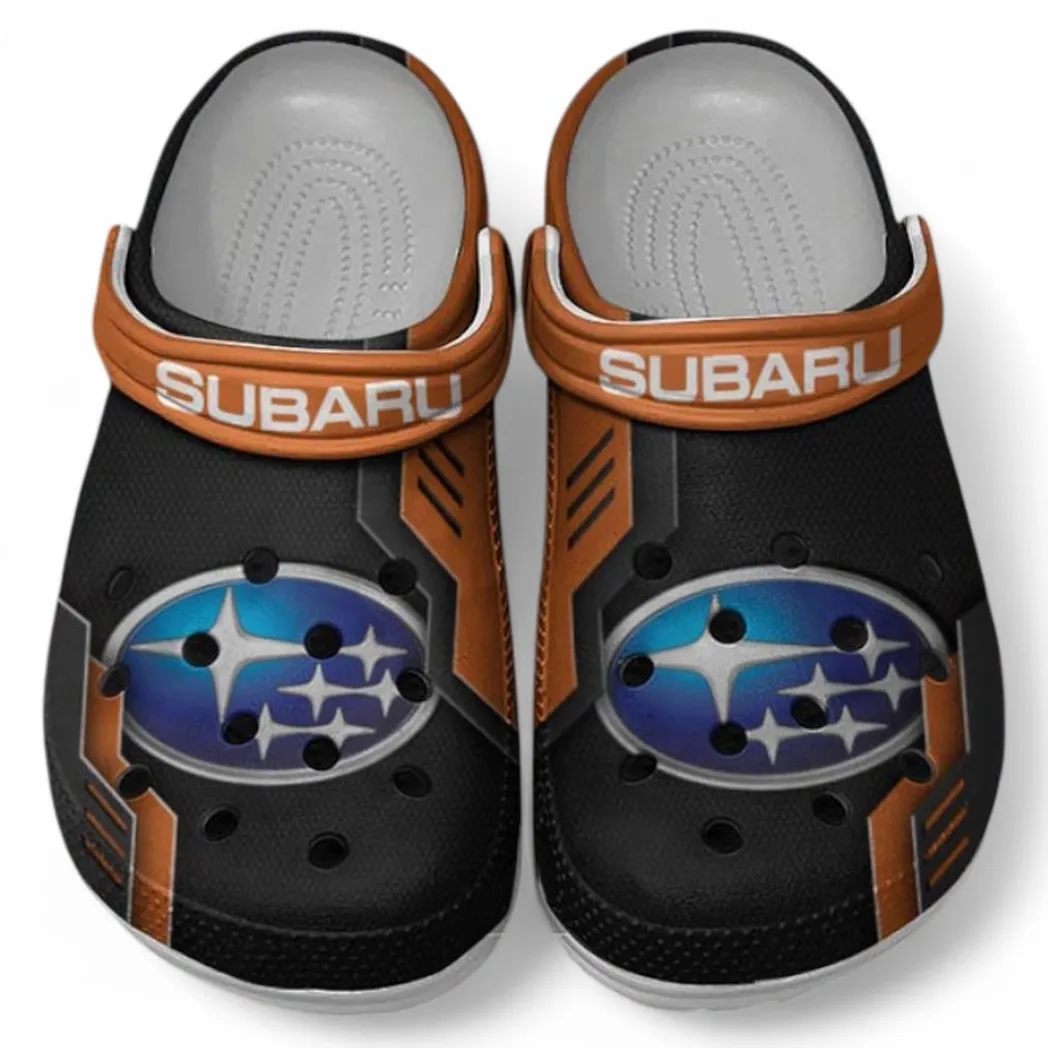Subaru Crocs Clogs Männer Frauen, Geschenk für Subaru Fan CAR185031525277 - Orange