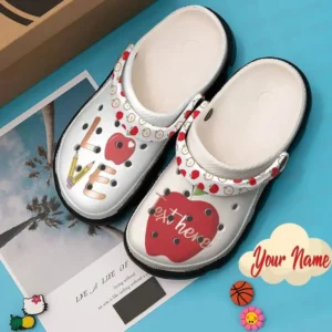 teacher love personalized name crocs crocband clog usv4l
