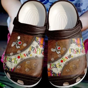 teacher teach love inspire crocs crocband clog hg8xu